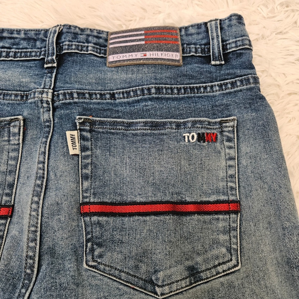 Tommy Hilfiger Womens VTG 90s Loose Fit Jeans Medium Wash Blue Denim Sz 32